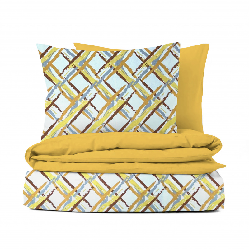 Ervi bavlněné povlečení oboustranné - Abstrakt/žluté