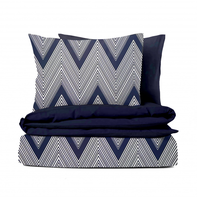Ervi bavlněné povlečení oboustranné - Lorenzo /tmavě modré