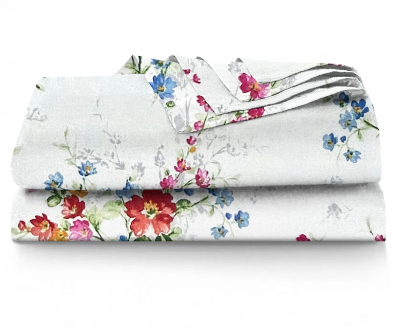 Ervi bavlněné prostěradlo - barevné kytice