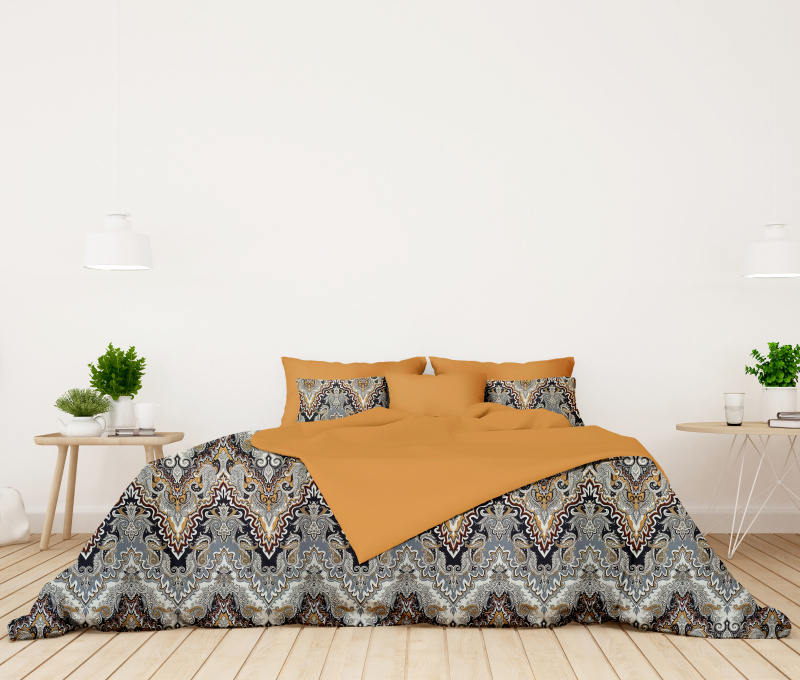 Ervi bavlněné povlečení oboustranné - Šeherezáda/žluté