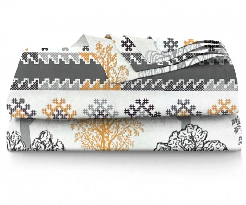 Ervi bavlněné prostěradlo - stromy na bílém