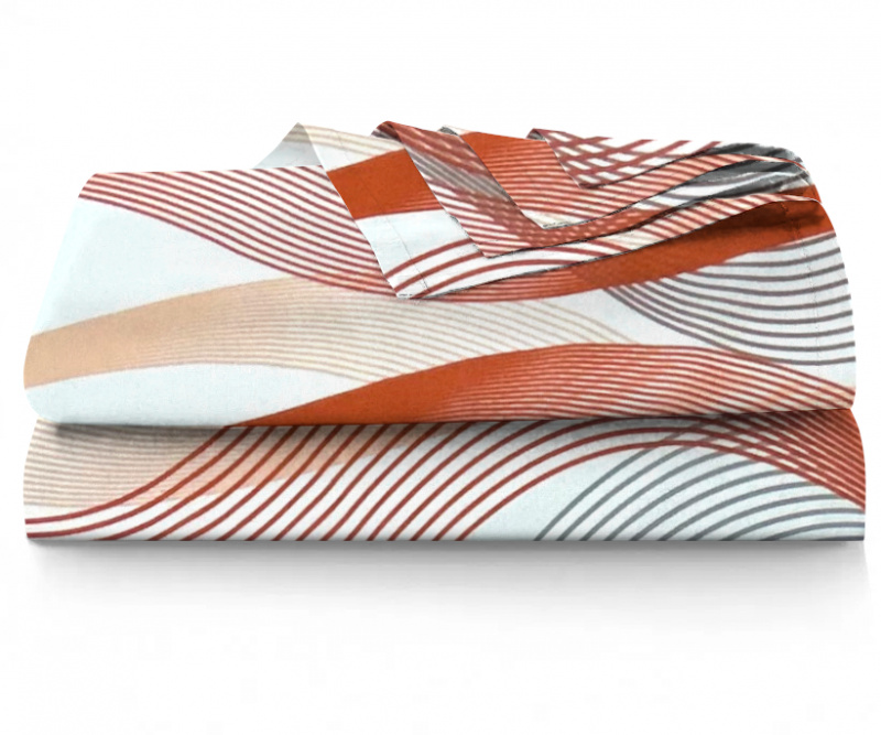 Ervi bavlněné prostěradlo - pruhované vlny