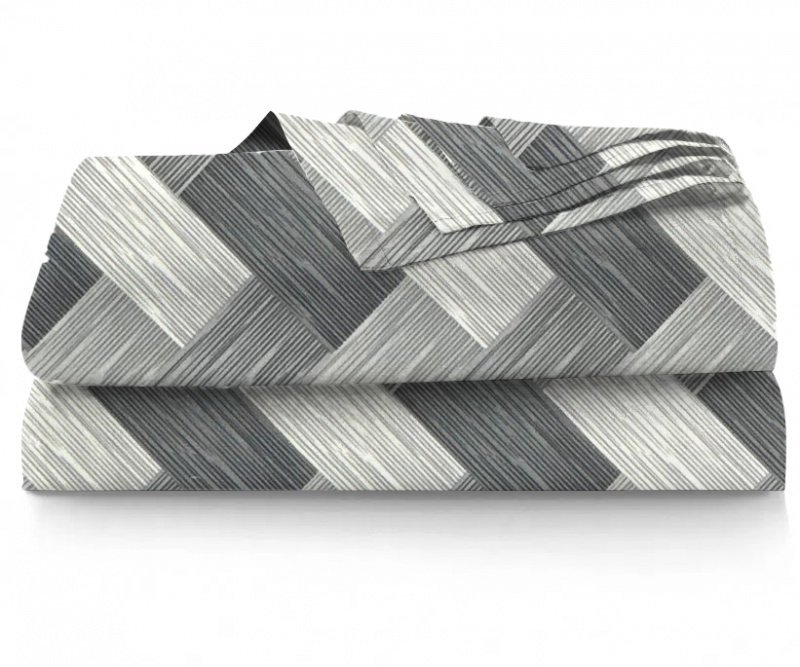 Ervi bavlněné prostěradlo - Dřevodekor šedý