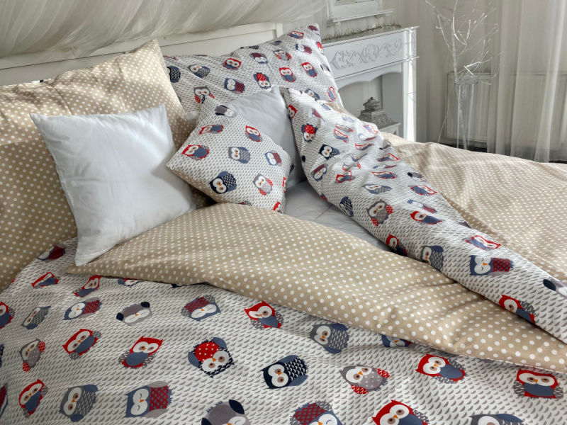 Ervi Bavlněná látka/plátno š.240cm - sovičky č.10388-6, metráž