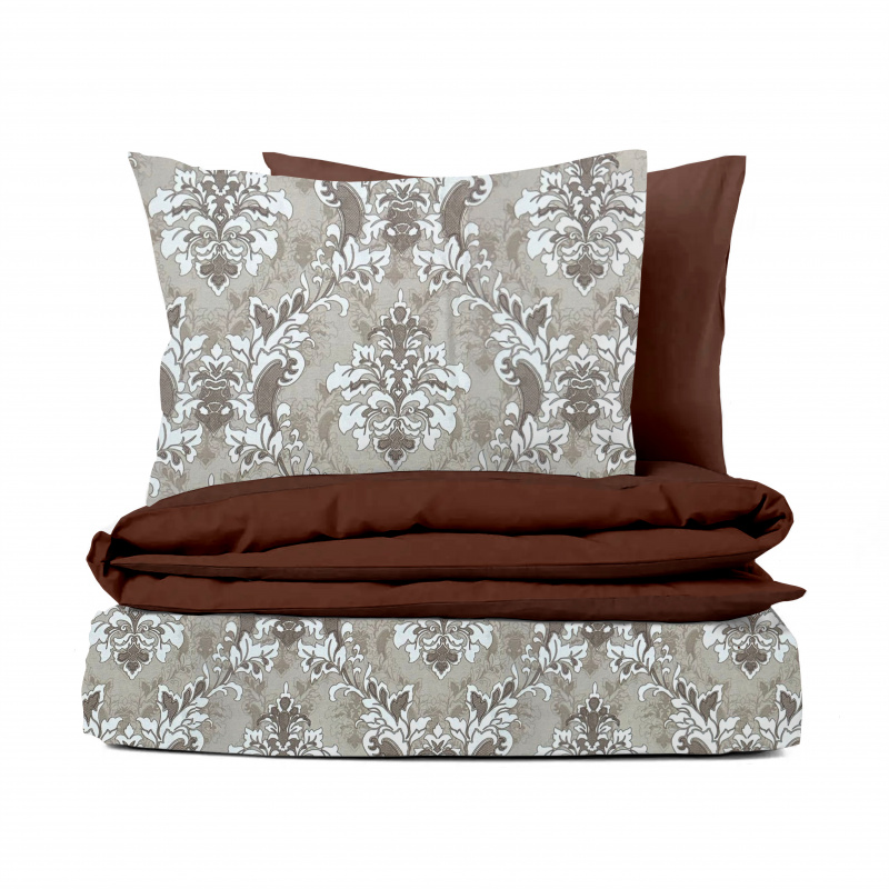 Ervi bavlněné povlečení oboustranné -  Versal béžové/hnědé