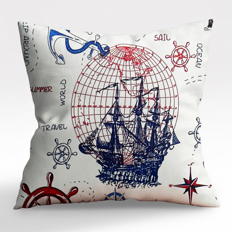 Ervi povlak na polštář bavlněný - mořská dobrodružství