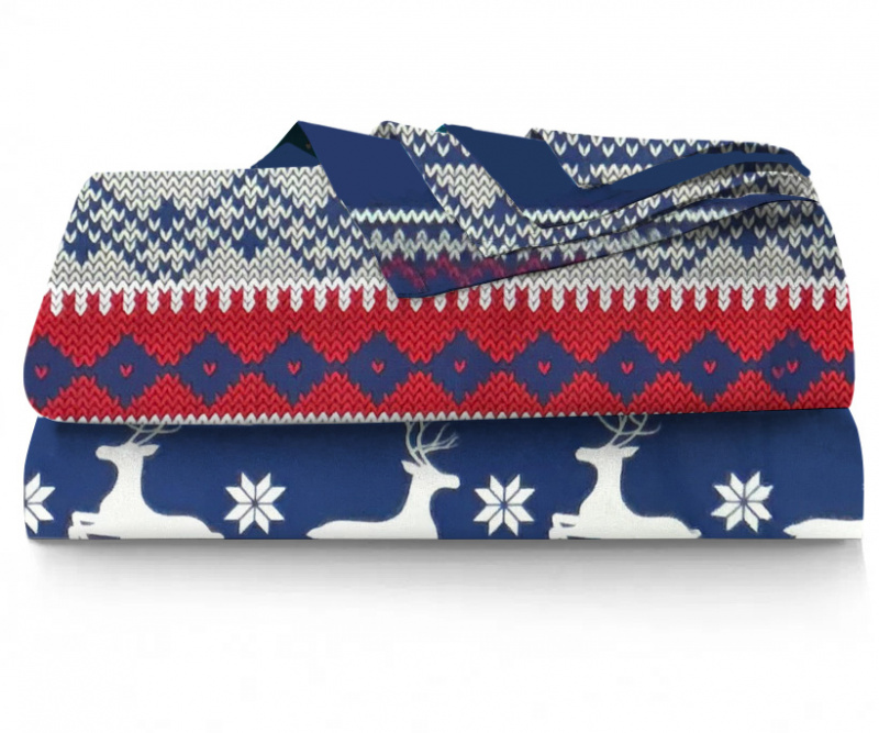 Ervi bavlněné prostěradlo - výšivka a jeleny