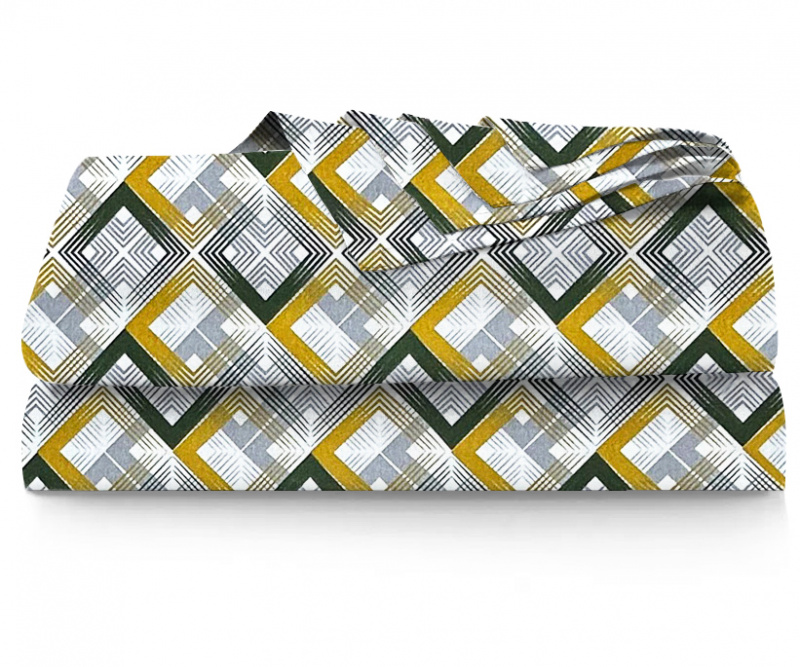 Ervi bavlněné prostěradlo - Barevné kosočtverce