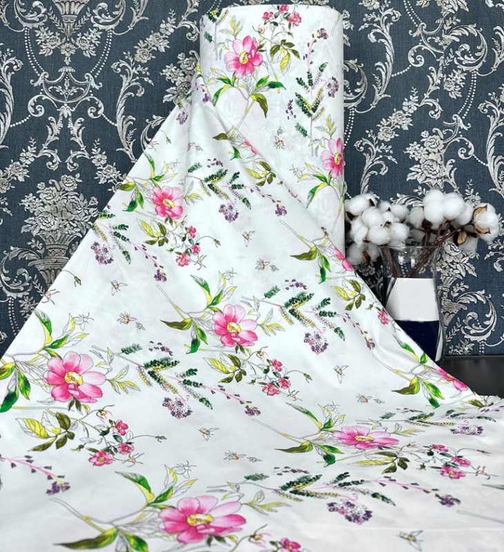 Ervi bavlna  š.240cm - Louka na bílém č.28891-1, metráž