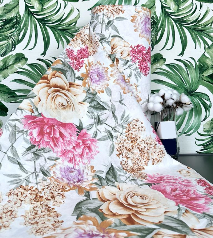 Ervi bavlna  š.240cm - Květinová zahrada - 28977-2, metráž