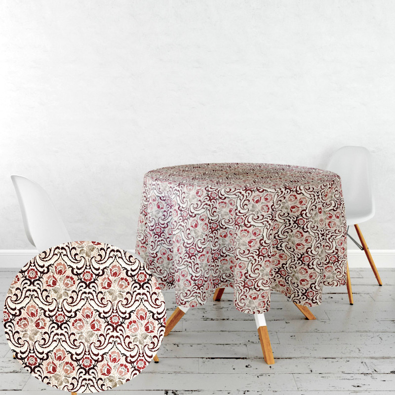 Ervi gobelínový ubrus na stůl kulatý - Asetat-122