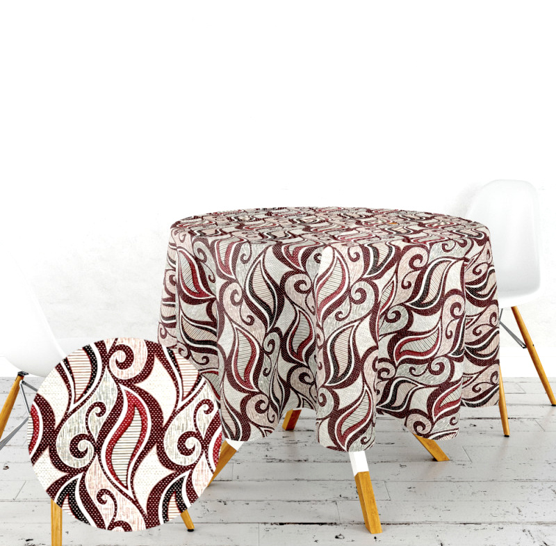 Ervi gobelínový ubrus na stůl kulatý - Asetat-133