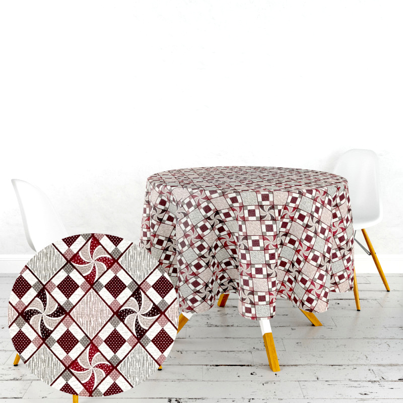 Ervi gobelínový ubrus na stůl kulatý - Asetat-125