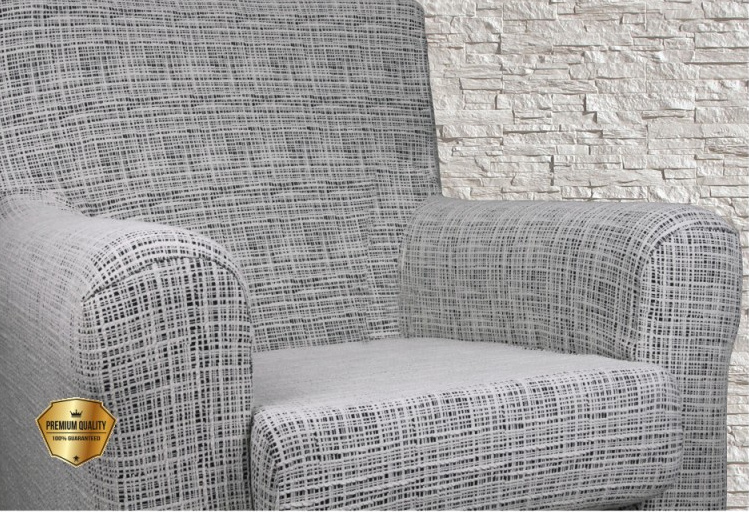 Napínací potah na křeslo Modern - šedý