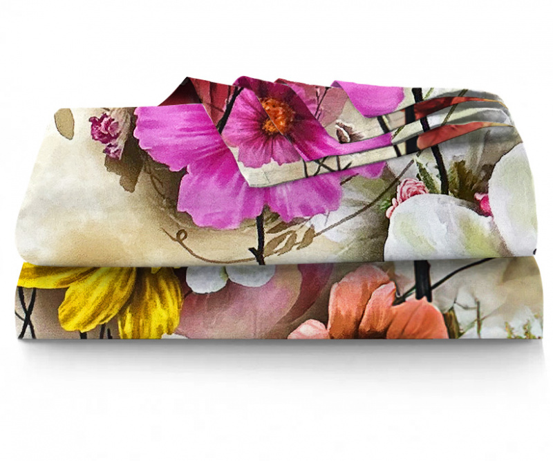 Ervi Saténové prostěradlo - Exotické květy