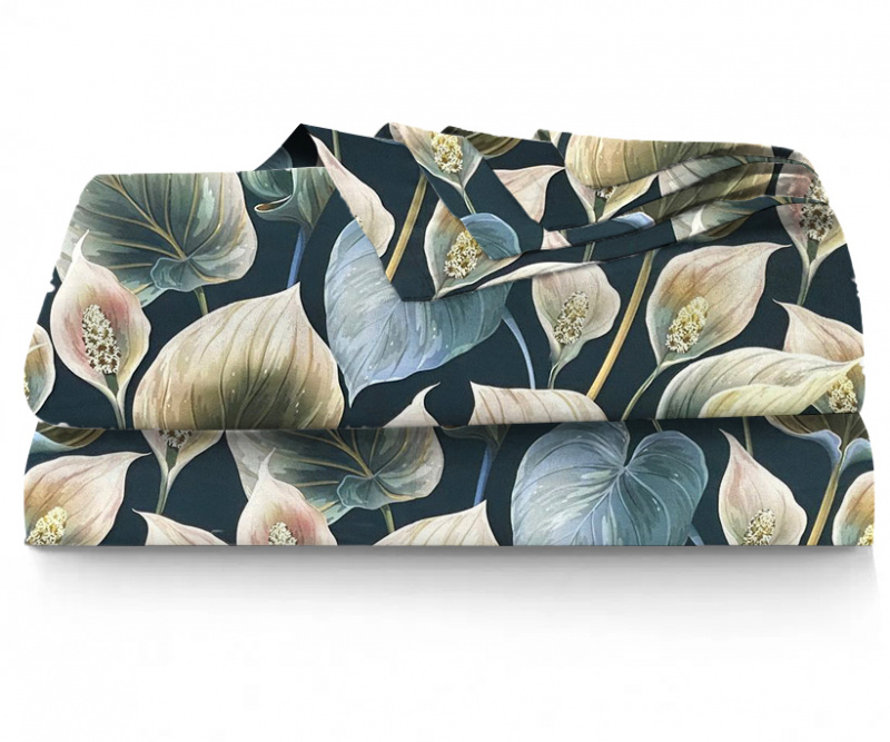 Ervi Saténové prostěradlo - Exotické listy