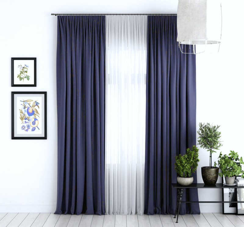 Ervi zatemňovací závěs  - tmavě modrý