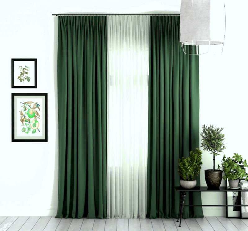 Ervi zatemňovací závěs - tmavě zelený