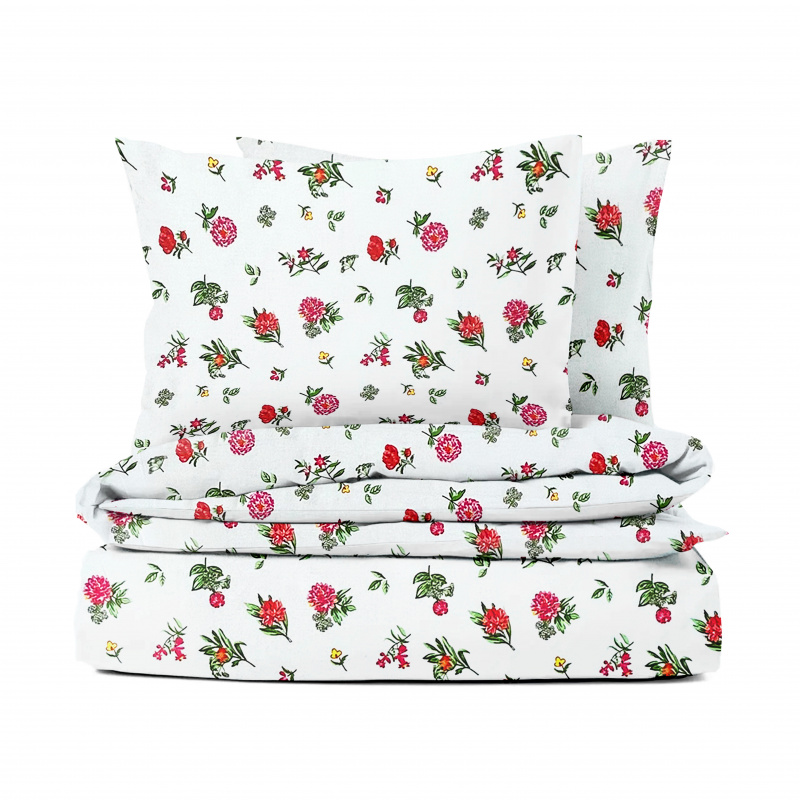 Ervi bavlněné povlečení - Květinky na bílém