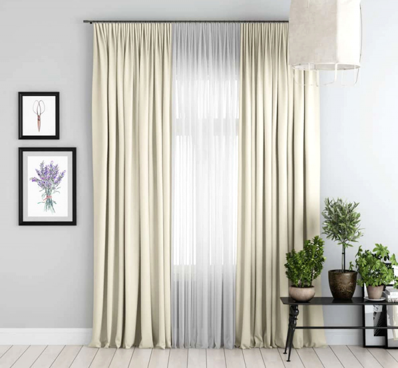 Ervi zatemňovací závěs Ervi - přirodní bílý