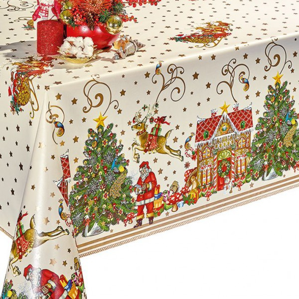 Ubrus PVC D-23A - vánoční - Role 140cm x 20m