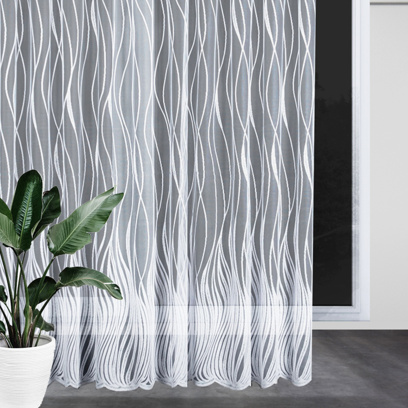 Ervi ﻿žakárová záclona bílá 7505, metráž