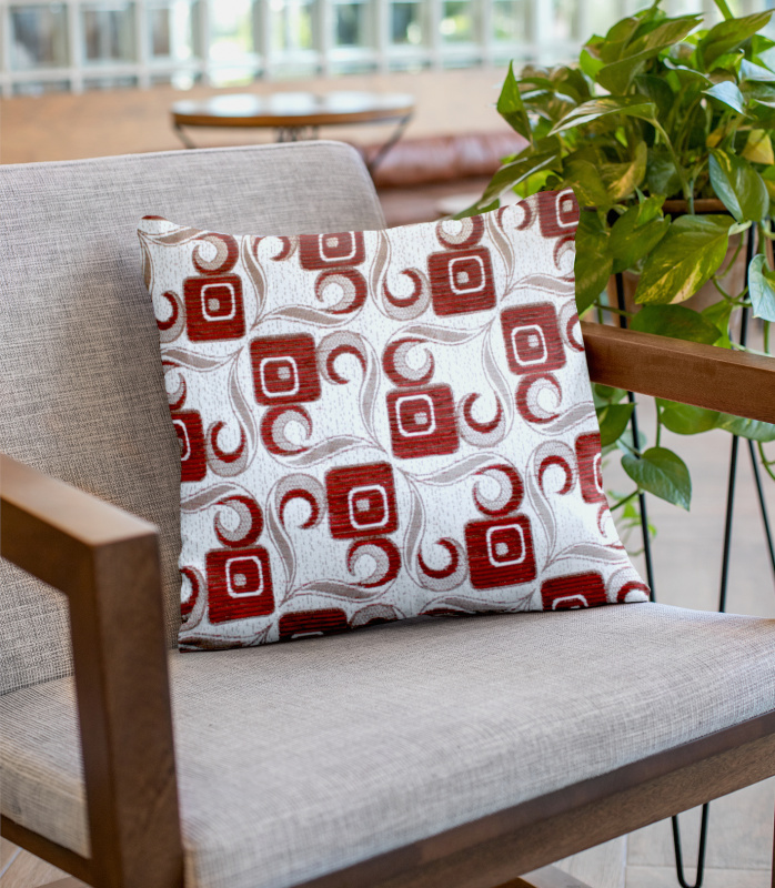 Ervi povlak na polštář gobelínový Taft vínový