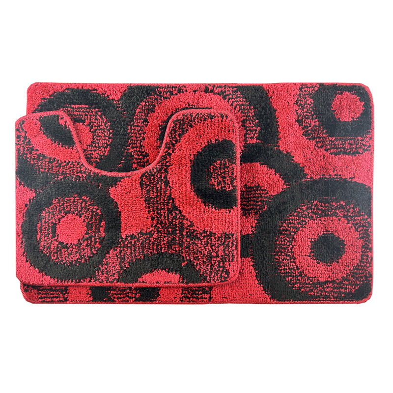 Koupelnová předložka červená/černá CLC Comfort,2 set