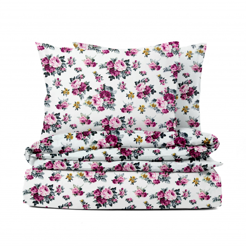 Ervi bavlněné povlečení - růžičky na bílém 2