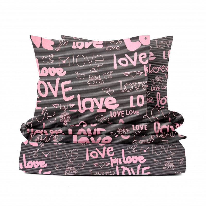 Ervi bavlněné povlečení - s nápisem LOVE