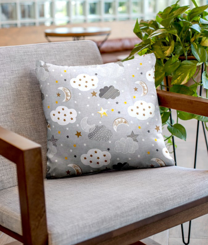 #Ervi povlak na polštář - hvězdy a mračky, 40x60