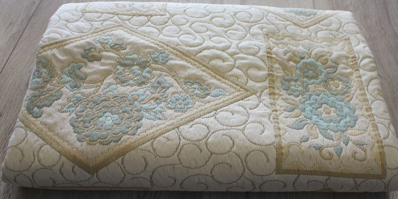 Přehoz na postel 220x240cm - tyrkysový vzor