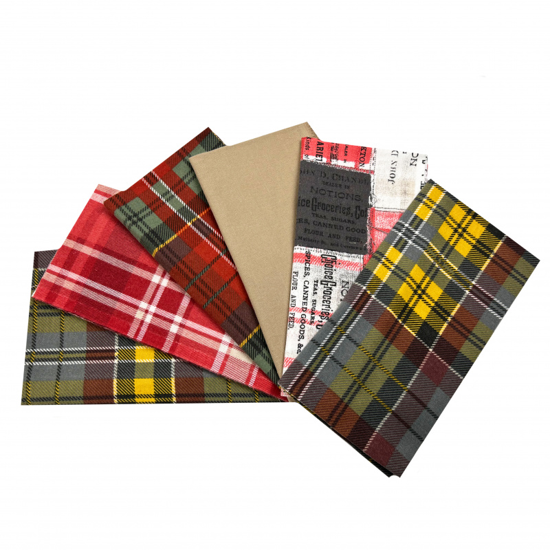 Sada látek bavlna flanel na patchwork cca 35x35 cm - mix