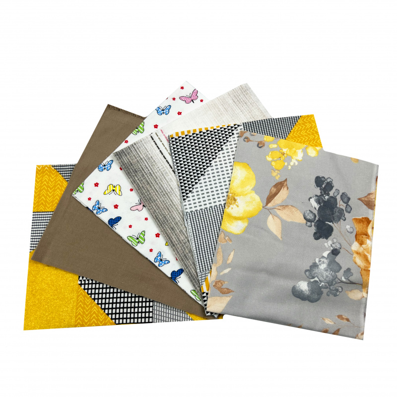 Sada látek bavlna flanel na patchwork cca 35x35 cm - mix