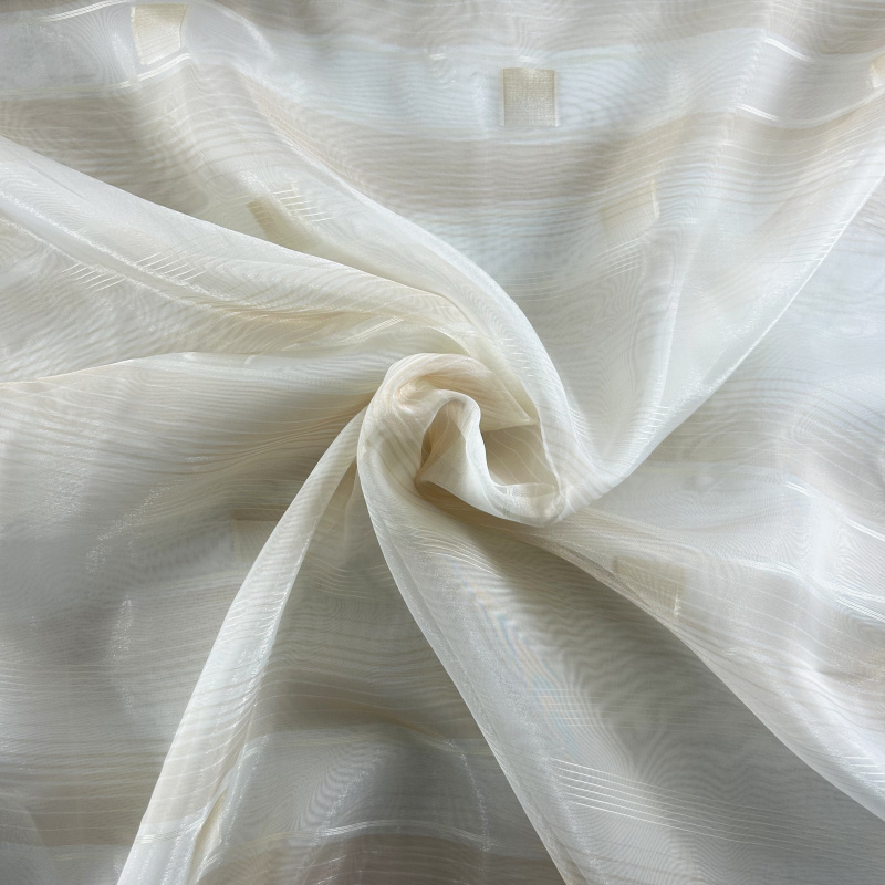 Voálová látka /záclona SANDRA 0166-01 béžová