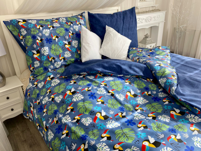 Ervi bavlněné povlečení oboustranné - tukani