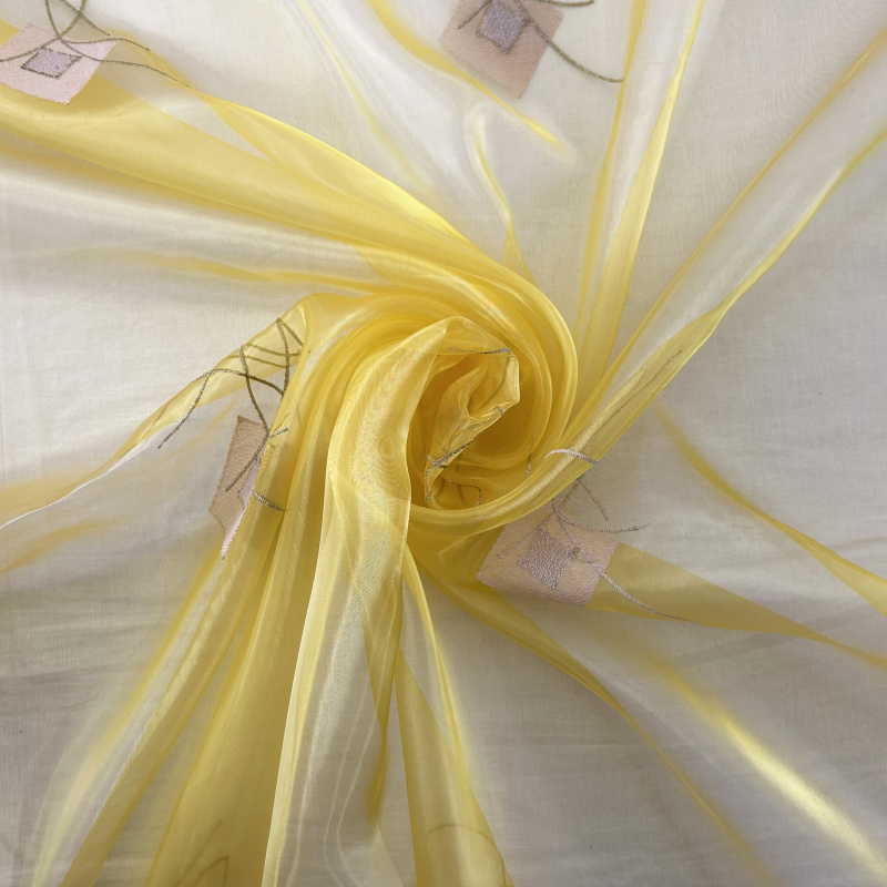 Organza látka /platno GLORIA 129-112 žlutá