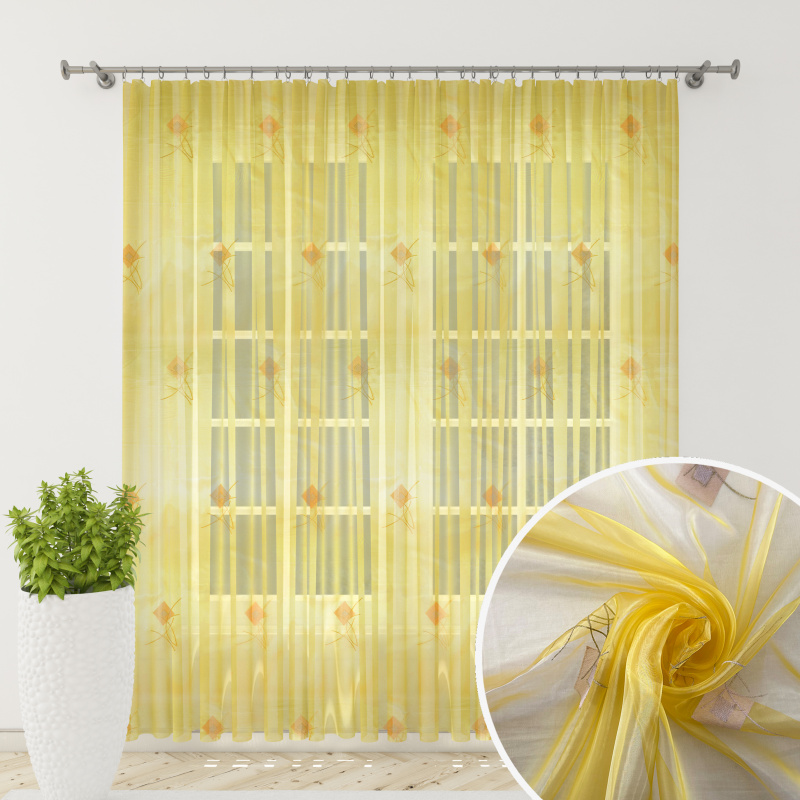 Organza látka /platno GLORIA 129-112 žlutá
