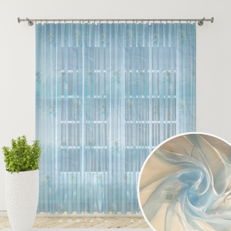 Organza látka /platno GLORIA 129-108 modrá