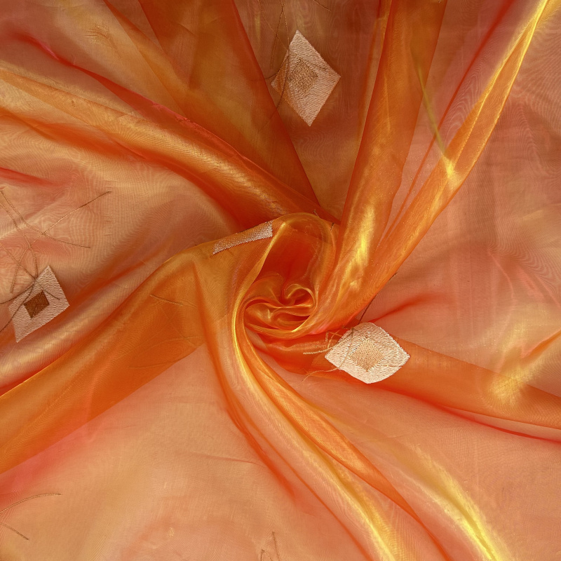 Organza látka /platno GLORIA 129-105 oranžová