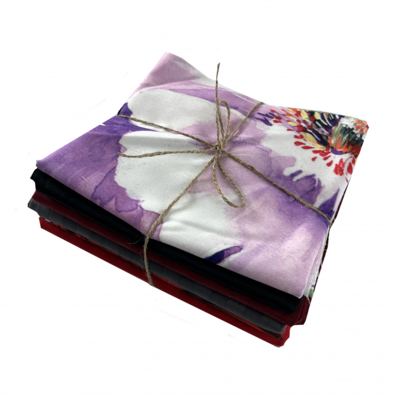 0,5 kg Zbytková metráž látek bavlna saten - mix vzorů a barev