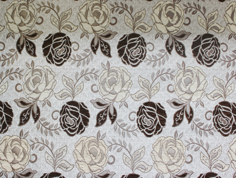 Dekorační/potahová gobelínová látka Tafta - Růže - hnědá -1030