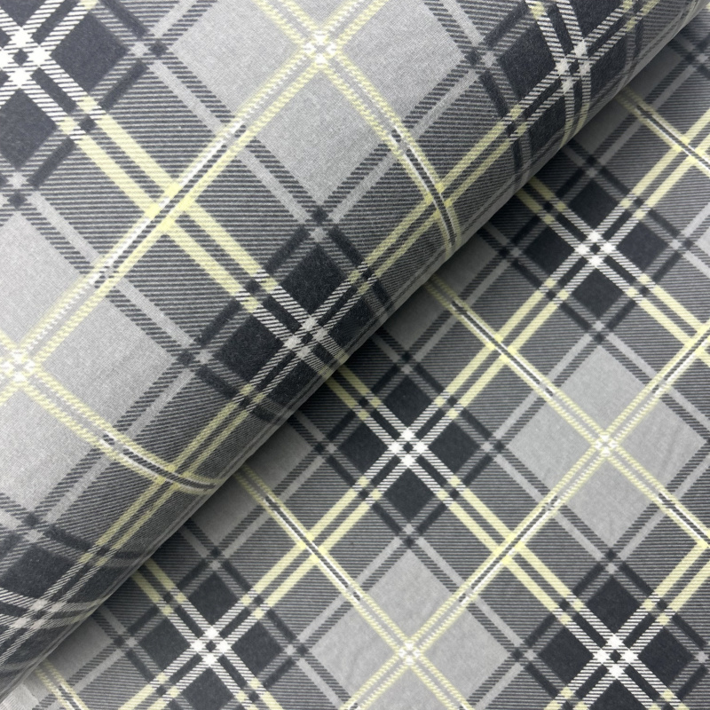 Ervi bavlna flanel š.240cm kostky černo-šedé - 29343-3, metráž