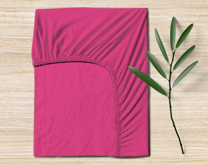 Ervi dětské bavlněné napínací prostěradlo -  řůžové č.175