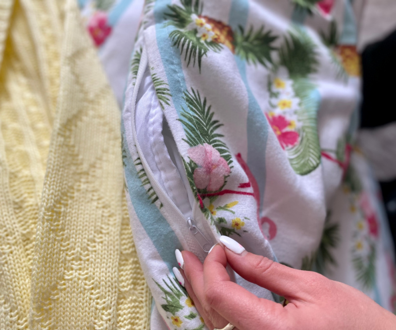 #Ervi FLANELOVÉ bavlněné povlečení - Plameňák/zelené 140x200 cm