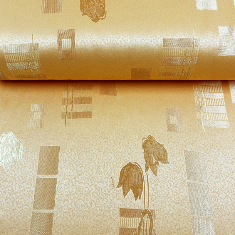 Dekorační látka Sabrina oranžová květy - šířka 160 cm, metráž