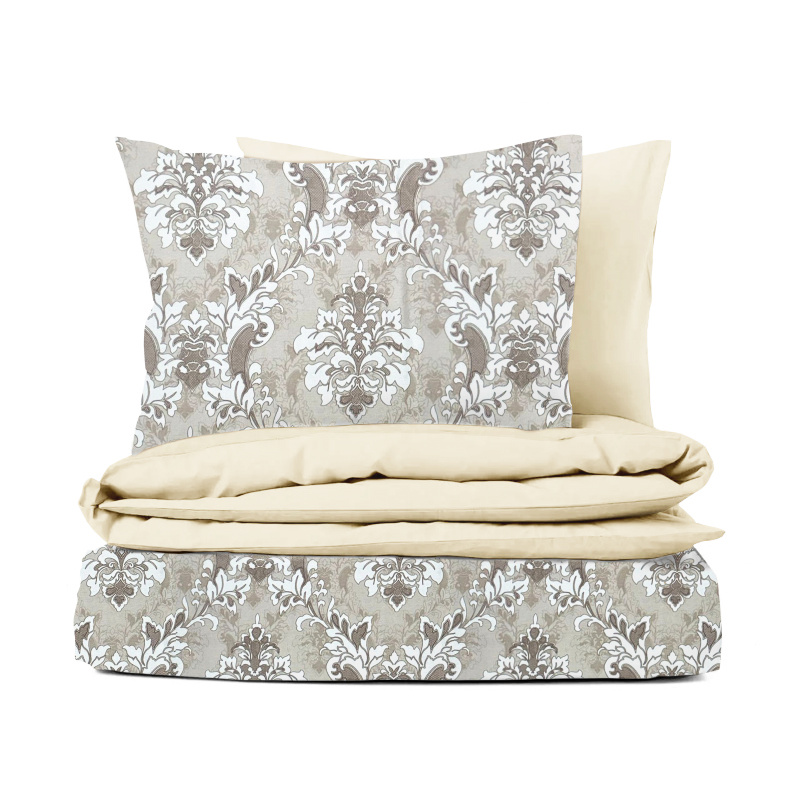 #Ervi bavlněné povlečení DUO -  Versal béžové/béžové 140x200 cm