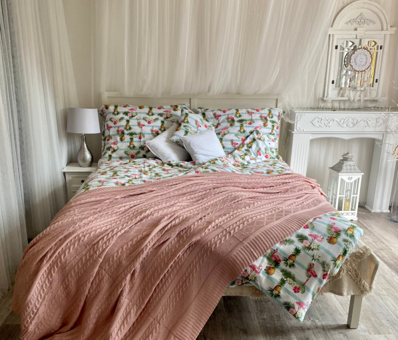 Flanelové povlečení - Abstrakce - Plameňák