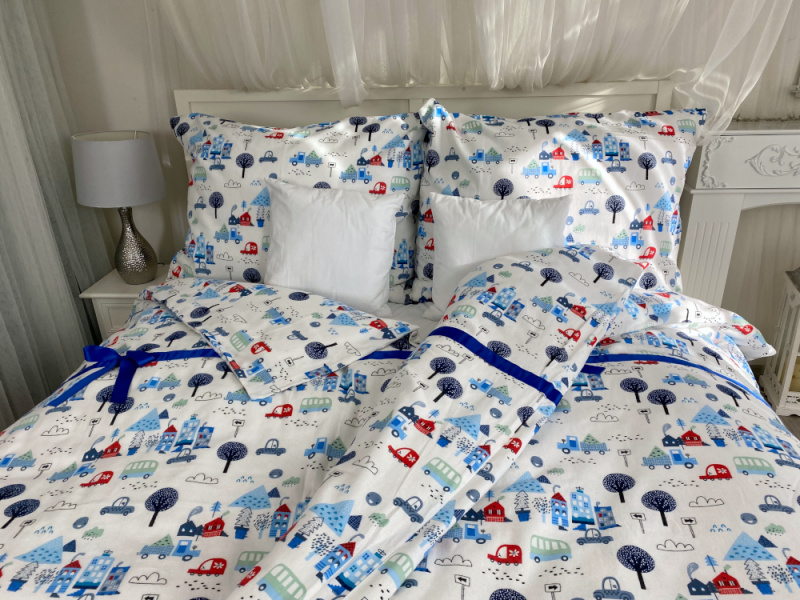 Ervi flanelové povlečení - Příběh ve městě