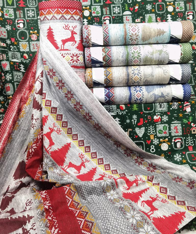 Ervi Bavlněná látka/plátno š.240cm - Norský vzor - 202-20, metráž